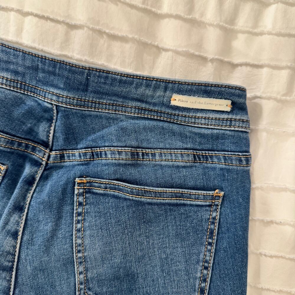 Pilcro Anthropologie Cropped Bootcut Jeans Women's 25 Patchwork Flare Y2K Indie - Picture 15 of 16